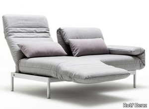 ROLF BENZ 380 PLURA - Fabric sofa with chaise longue _ Rolf Benz