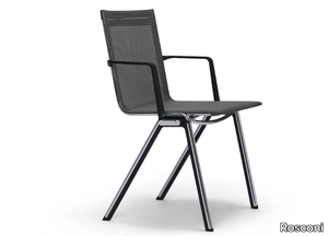 BLAQ - Stackable chair with armrests _ Rosconi