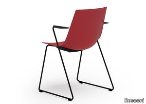 BLAQ 469 - Sled base plastic chair with armrests _ Rosconi