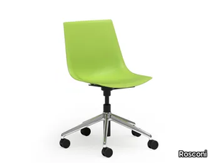 BLAQ 478 - Swivel plastic chair with castors with 5-spoke base _ Rosconi