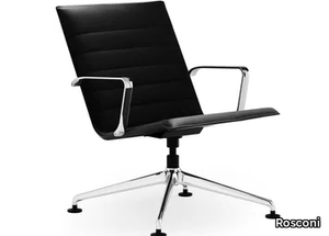 BLAQ LOUNGE - Swivel with 4-spoke base easy chair with armrests _ Rosconi