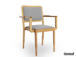 KONSTANTIN 255 - Upholstered wooden chair with armrests _ Rosconi