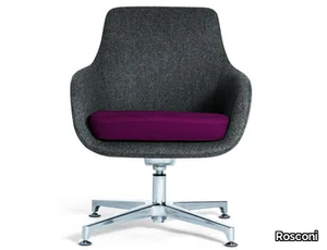 LOUNGE 91 - Fabric office chair with armrests with 4-Spoke base _ Rosconi