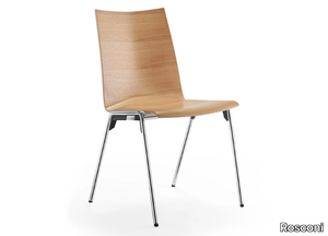 LOGOCHAIR - Stackable wood veneer chair _ Rosconi