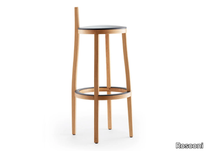 LI-LITH - High wooden stool with footrest _ Rosconi