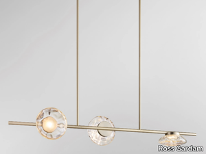 CETO - LED Anodized aluminium chandelier and glass _ Ross Gardam