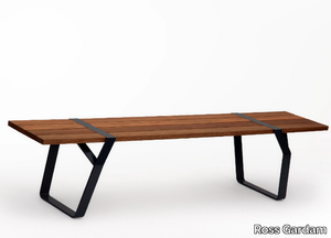 FLINT - Steel and wood bench _ Ross Gardam