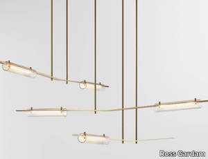 VOLANT CHANDELIER - LED brass pendant lamp _ Ross Gardam