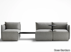 PLACE - Sectional fabric sofa with integrated table _ Ross Gardam