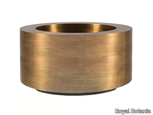 CUPRUM - Round brass planter _ Royal Botania