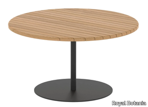 BUTLER - Round teak high side table _ Royal Botania