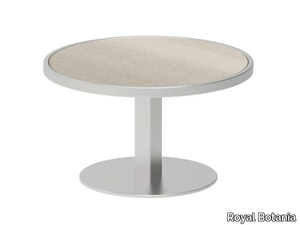 O-ZON - Round stainless steel garden side table _ Royal Botania