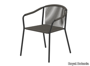 SAMBA - Stackable Olefin fiber garden chair with armrests _ Royal Botania