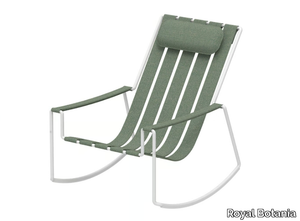 STRAPPY - Rocking stainless steel garden armchair with armrests _ Royal Botania