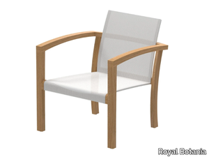 XQI - Garden teak easy chair with armrests _ Royal Botania