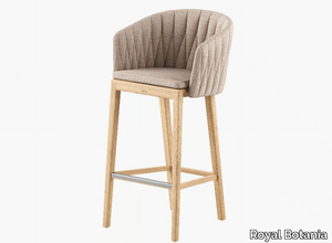 CALYPSO - High fabric and teak stool _ Royal Botania