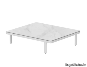 ALURA LOUNGE - Rectangular powder coated aluminium garden side table _ Royal Botania