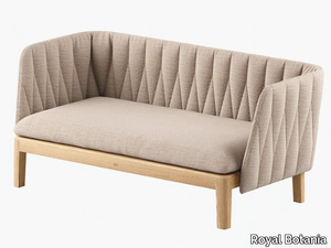 CALYPSO LOUNGE - 2 seater fabric and teak garden sofa _ Royal Botania