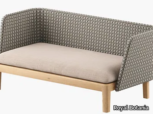 CALYPSO LOUNGE - 2 seater synthetic fibre and teak garden sofa _ Royal Botania