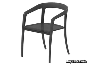 JIVE - Aluminium and Batyline® garden chair with armrests _ Royal Botania