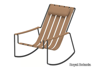 STRAPPY - Rocking Imitation leather garden armchair with armrests _ Royal Botania