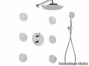 MYRING - FMR0013-3KBS - Shower mixer with hand shower with overhead shower _ Rubinetteria Giulini