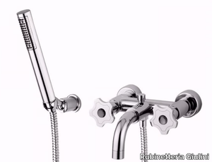 GIÒ CRYSTAL - GIÒ - F3601/S - 2 hole wall-mounted bathtub tap with hand shower _ Rubinetteria Giulini