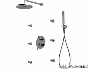 SURF - F5813-3KBS - Single handle shower mixer with overhead shower _ Rubinetteria Giulini