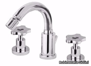 GIÒ CRYSTAL - GIÒ - F3645A/S - 3 hole bidet tap with swivel spout _ Rubinetteria Giulini