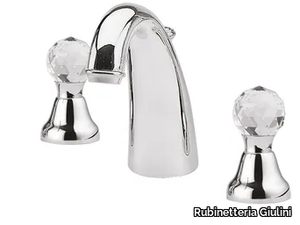 ODESSA CRYSTAL - F3912A/S - 3 hole countertop washbasin tap _ Rubinetteria Giulini