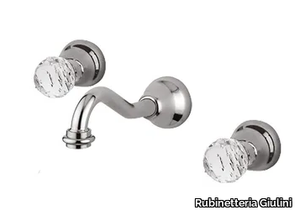 ODESSA CRYSTAL - F3923/S - 3 hole wall-mounted washbasin tap _ Rubinetteria Giulini