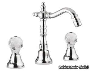 ODESSA CRYSTAL - F3945A/S - 3 hole countertop bidet tap _ Rubinetteria Giulini