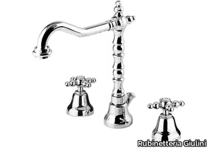 PARIGI - 7312A - 3 hole countertop washbasin tap with adjustable spout _ Rubinetteria Giulini