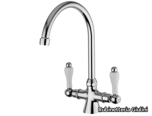 PRAGA - PRAGA CRYSTAL - F7533P - 1 hole washbasin tap with adjustable spout without waste _ Rubinetteria Giulini