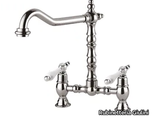 PRAGA - PRAGA CRYSTAL - F7537 - 2 hole countertop washbasin tap without waste _ Rubinetteria Giulini