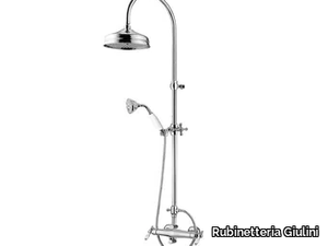 PRAGA - PRAGA CRYSTAL- F8209-PRWC-S - Wall-mounted thermostatic shower panel with hand shower _ Rubinetteria Giulini