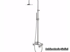 GIÒ CRYSTAL - GIÒ - F3607WC-S/S - Wall-mounted shower panel with overhead shower _ Rubinetteria Giulini