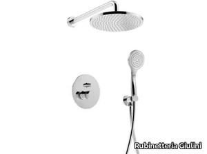 DELUXE - MYRING - FMR0013KBDL - Shower set with diverter with hand shower with overhead shower _ Rubinetteria Giulini