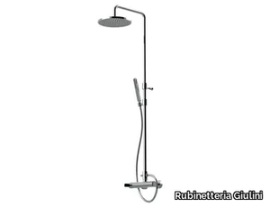 DELUXE - SURF - F5808SWC-SDL - Single handle shower set with hand shower with overhead shower _ Rubinetteria Giulini