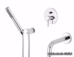 FUTURO - F6503 - Wall-mounted bathtub mixer with hand shower _ Rubinetteria Giulini