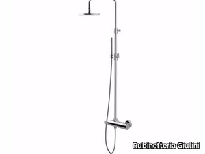 FUTURO - F8311-20 - Wall-mounted thermostatic shower panel with overhead shower _ Rubinetteria Giulini