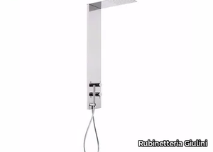 FUTURO - F1632 - Wall-mounted shower panel with overhead shower _ Rubinetteria Giulini