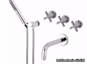 G3 - F7603 - Wall-mounted bathtub tap with hand shower _ Rubinetteria Giulini