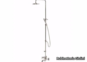 G4 - F7700WC-S - Wall-mounted shower panel with hand shower with overhead shower _ Rubinetteria Giulini