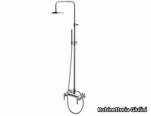 G4 - F7707WC-S - Wall-mounted shower panel with hand shower with overhead shower _ Rubinetteria Giulini