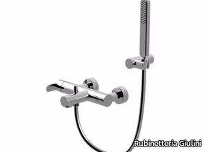 SURF - F5801 - Wall-mounted single handle bathtub mixer with hand shower _ Rubinetteria Giulini