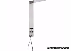 SURF - F1632 - Wall-mounted shower panel with overhead shower _ Rubinetteria Giulini