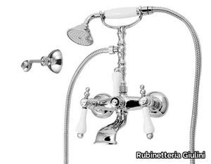 PRAGA - PRAGA CRYSTAL - F7501 - Wall-mounted bathtub tap with hand shower _ Rubinetteria Giulini