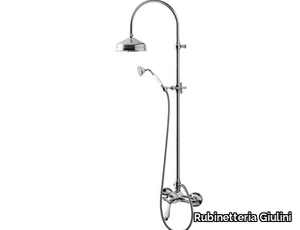 PRAGAMIX - PRAGAMIX CRYSTAL - F7524SWC-S - Wall-mounted shower panel with overhead shower _ Rubinetteria Giulini