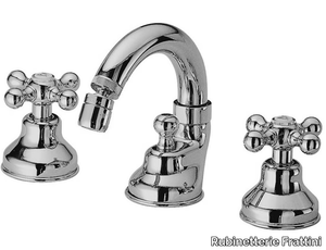 DEDRA 21104 - 3 hole countertop bidet tap with individual rosettes _ Rubinetterie Frattini